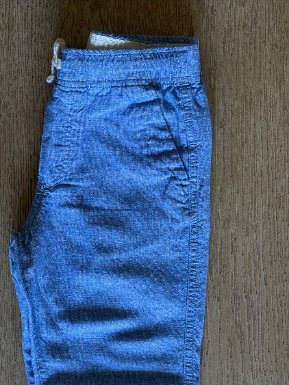 Janie and Jack Boys Sz 6 Light Blue Chambray Linen Pants NWOT